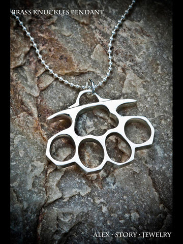 Silver Knuckles Necklace