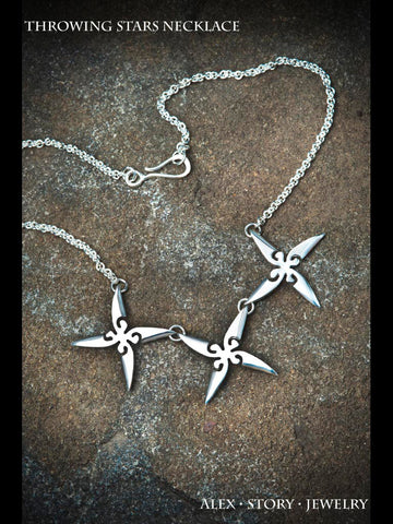 Throwing Stars Necklace